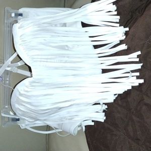 Woman's fringe tube top half shirt